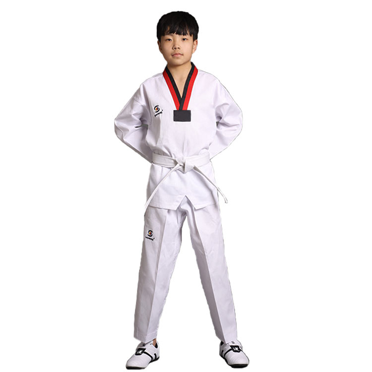 100% de uniforme de algodão taekwondo